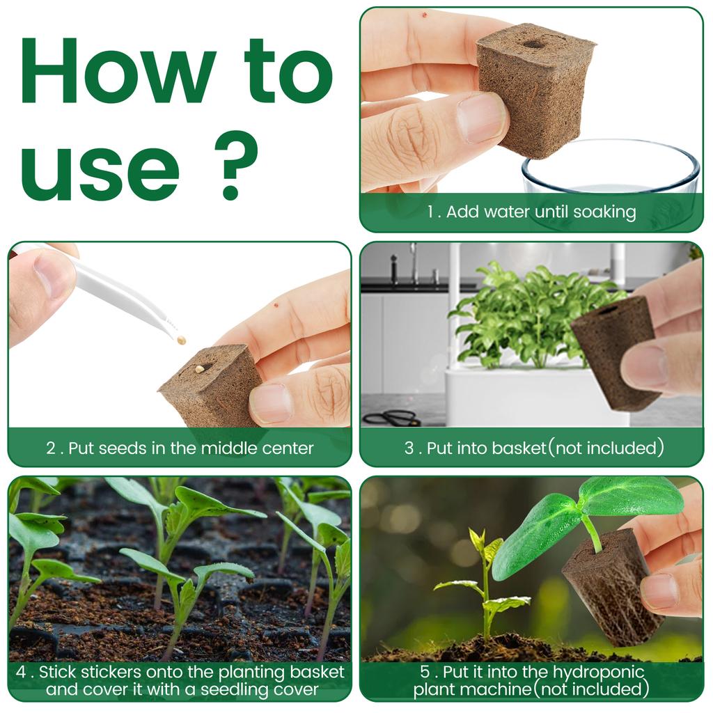 50 Adet Tohum Yetiştirme Süngerleri Su Emici Hidroponik Pod Seti Yedek Kök Bahçe Bitkisi Bitki Besinleri Yetiştirme Sistemi