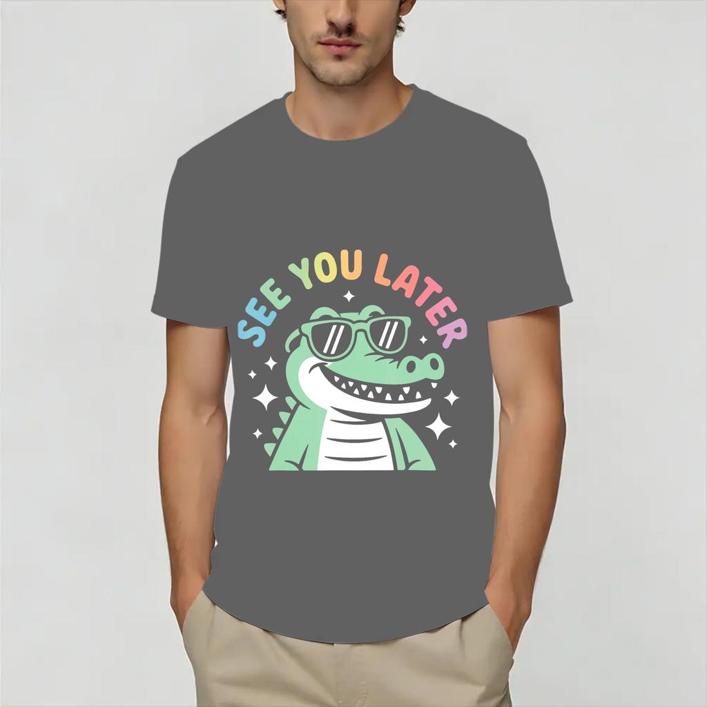 See You Later Teacher Summer Alligator Last Day Of School Tshirt Summer Popular Tunisexs 100 Cotton Oneck Plus Size Tops