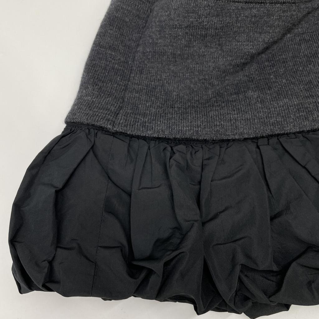 FOXEY 26052 Gray Nylon Skirt and Wool Knit Dress Dress 38 grayUsed