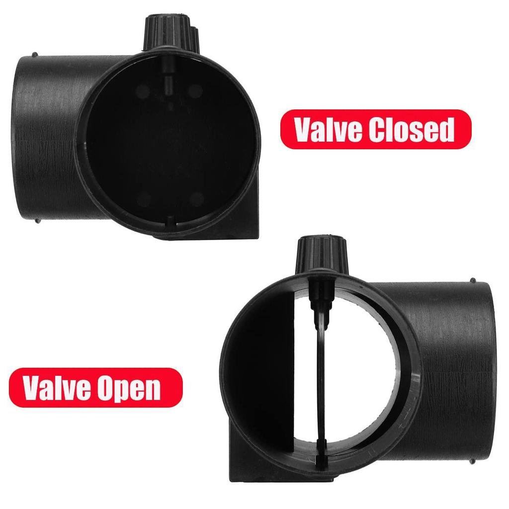 Cupsofu 75mm T Shape Perheater Air Vent Exhaust Connector with Dual Adjust Valve Flaps for Air Heater