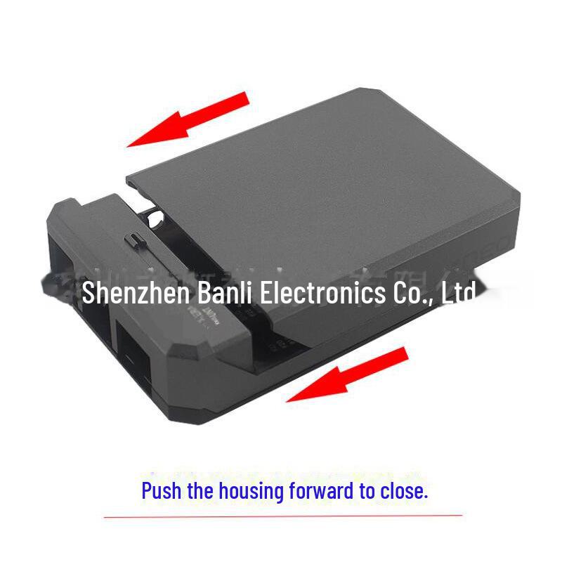Raspberry Pi 4B Dunkelgraues Schutzgehäuse aus Aluminiumlegierung mit magnetischem Schiebedeckel