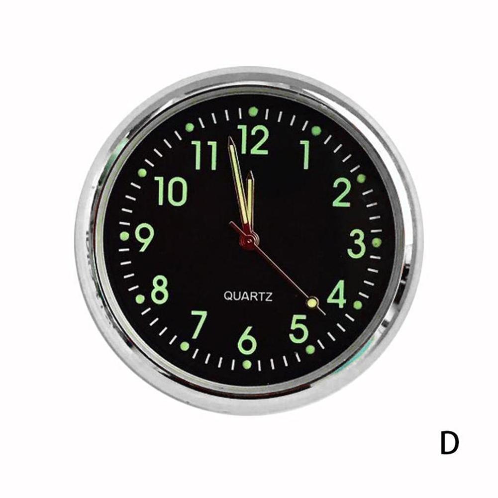 Universal Round Car Clock Stick-On Electronic Watch Dashboard Noctilucent Decoration For Cars Car Accessories