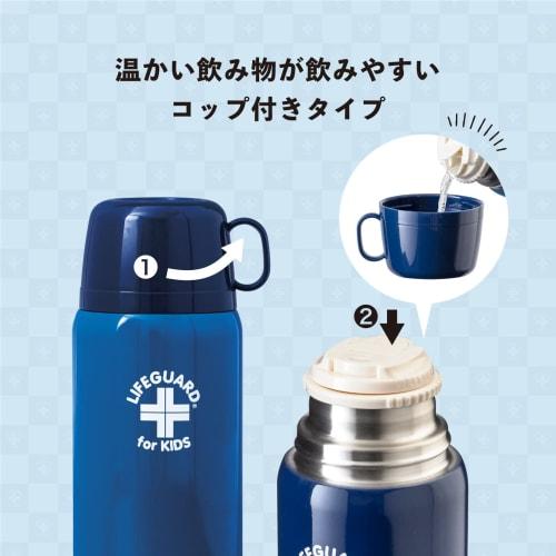 Atlas LGNW-600NV 670ml Wasserflasche, Isoliert, Kalt und Heiß, Leichtgewicht, für Kinder, Direktes Trinken, Becher enthalten, 2-Wege-Design, mit Tasche, Gachapi