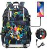 USB Headphone Backpack for Teens Students Boys Girls Leisure Travel Dual Shoulder Bags Soccer Hot Selling Waterproof Large Capacity