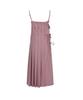 Bimuet Pleated Wrap Detail Long Wool Dress Pink