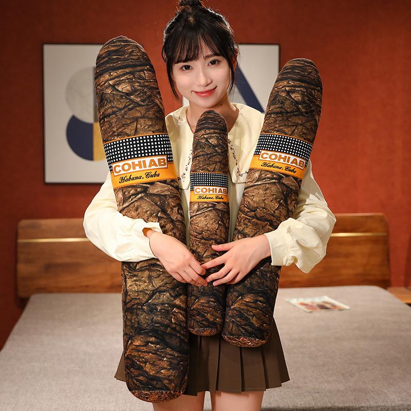 Creative Simulation Cigar Throw Pillow Plush Toy Furniture Sofa Pillow Cushion Girl Rag Doll Male Birthday Gift