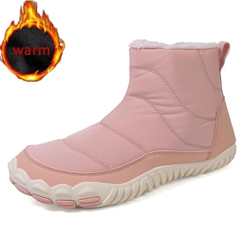 Women Snow Boots Winter Outdoor Work Shoes Men Waterproof Cotton Shoes Warm Fur Anti Slip Snow Boots Comfort Zipper Cotton Boots