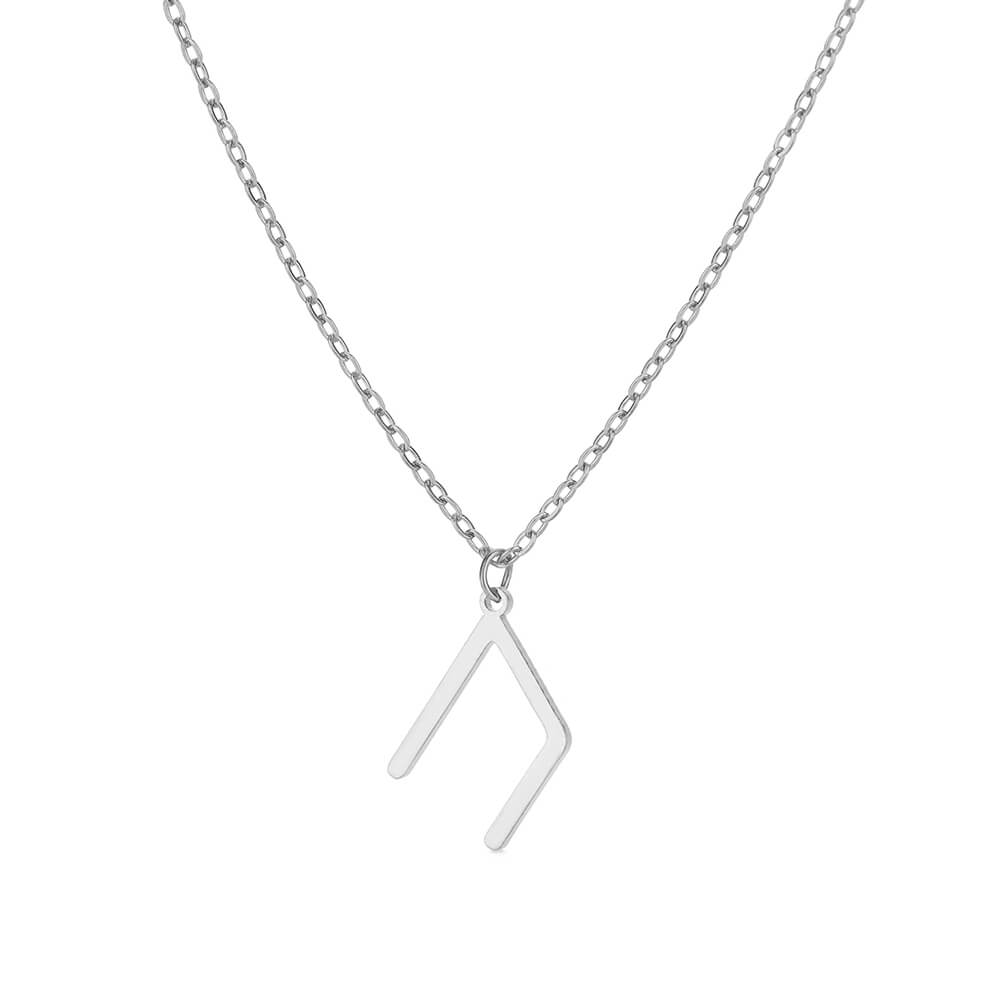 Viking Rune Layering Necklace for Women Stainless Steel Norse Runic Pendants Necklaces Feminine Delicate Minimalist Zircon Gift