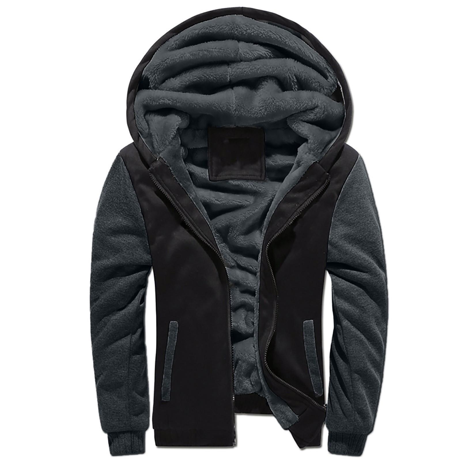 

Мужская и зимняя новая модная контрастная цветная свободная повседневная плюшевая куртка XL