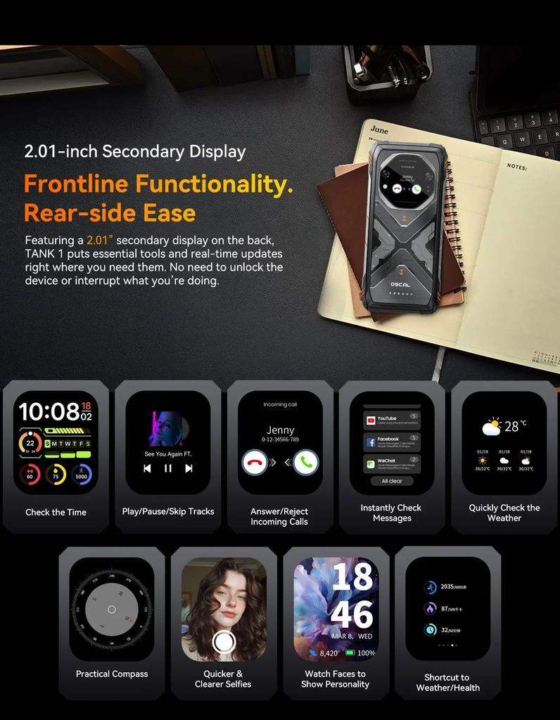 Blackview Oscal TANK 1 5G Smartphone