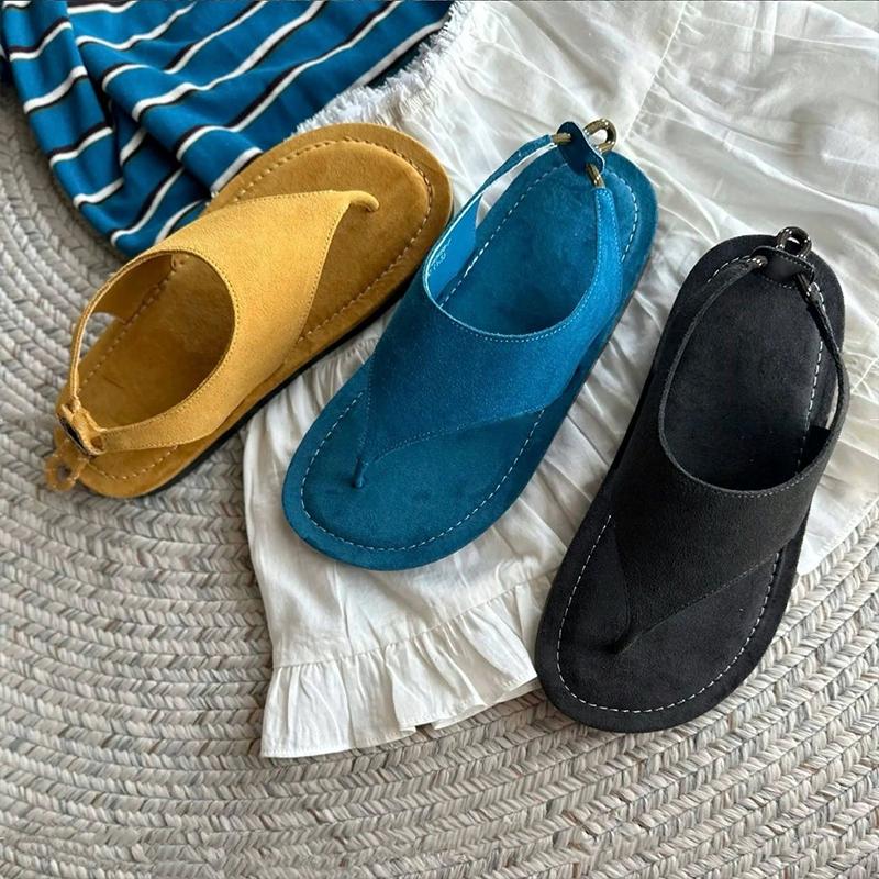 Clip Toe Women Sandals Casual Flats Fashion Shoes Woman Cozy Walking Slippers 2025 Summer Brand Trend Beach Sandalias De Mujer