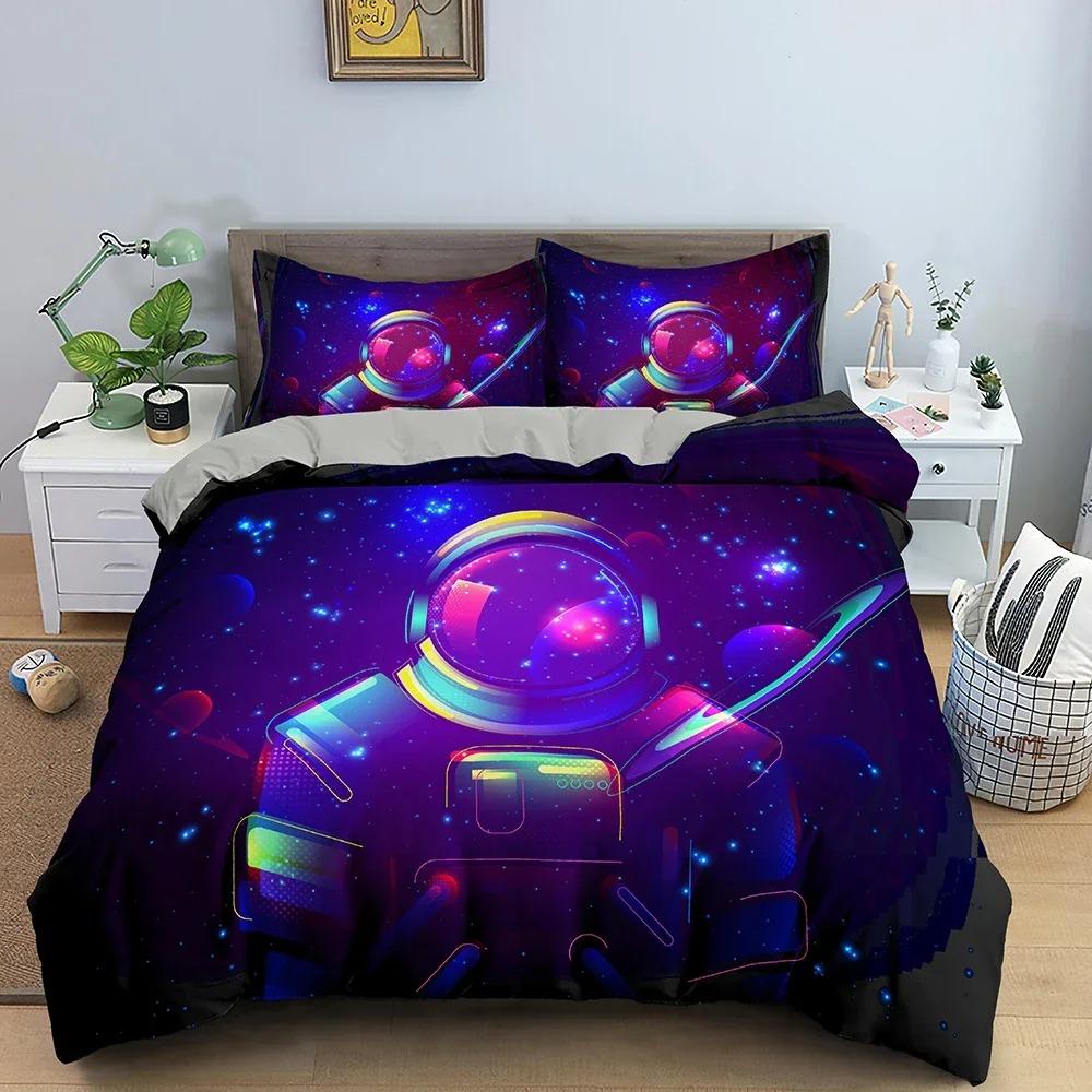 Retro Bedding Set Abstract Duvet Cover Set Waves And Sunset Pattern Comforter Cover With Pillowcase King Queen Home Textiles