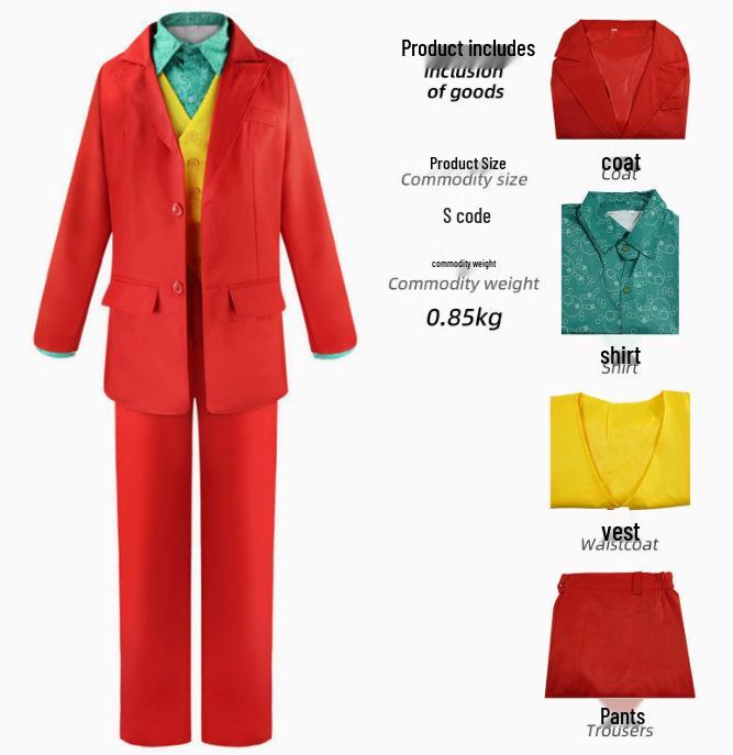 Batman The Dark Knight Joker Cosplay Costume - Heath Ledger Purple Halloween Outfit