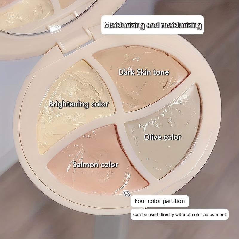 4-χρωμα Ενυδατική Κρέμα Concealer Άψογο Καμουφλάζ & Λαμπερή Λάμψη για Μαύρους Κύκλους, Πλήρης Κάλυψη Easy Contouring All-in-One Foundation