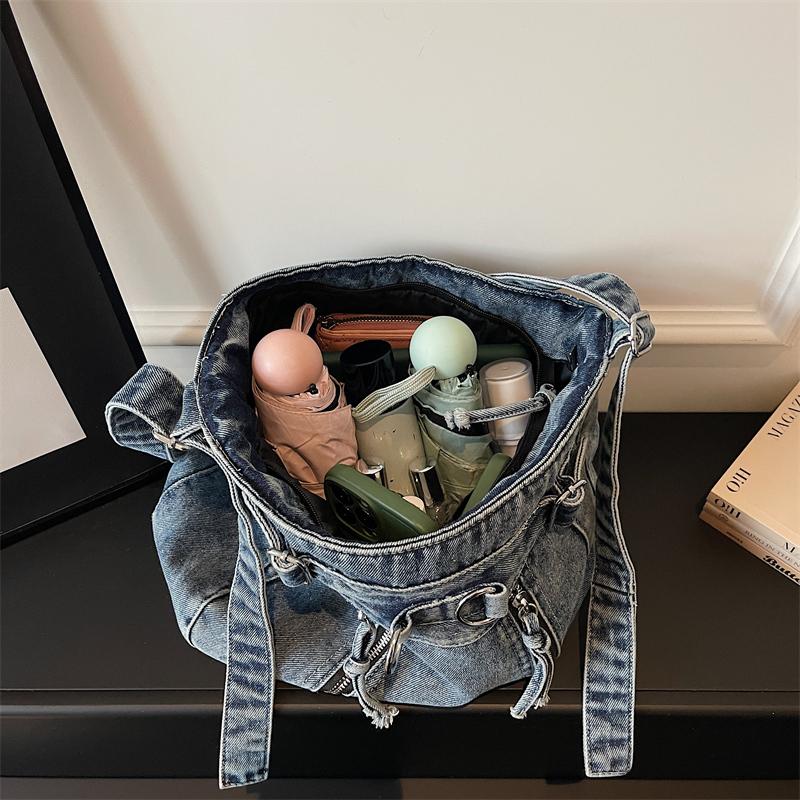 Borsa Tote in Denim da Donna Borsa Grande Capacità Borsa a Spalla Borsa a Tracolla