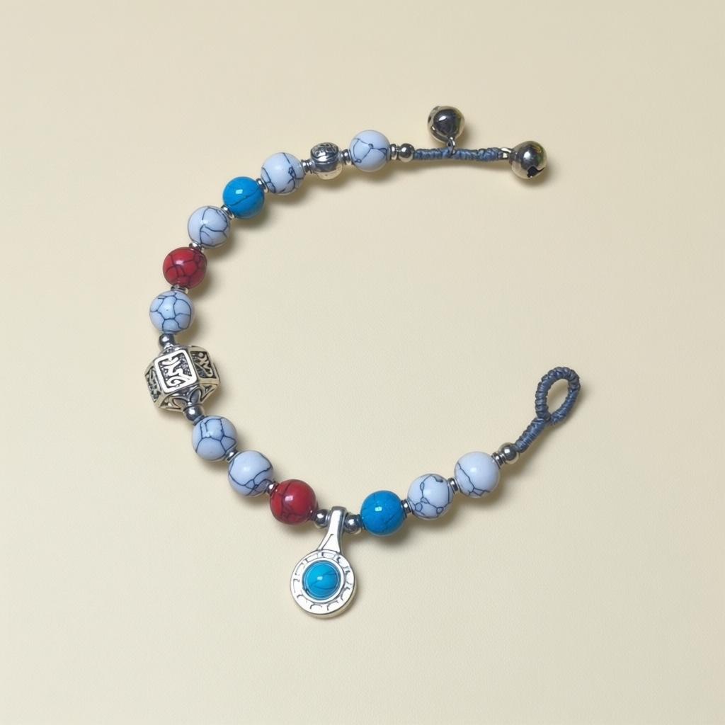 Hand-Woven Tibetan-Style Beaded Bracelet: Retro Ethnic Design for Women