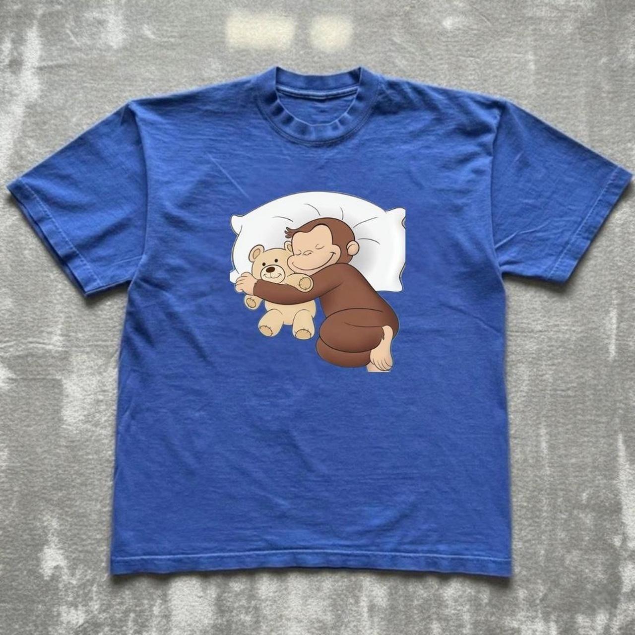 Curious George Monkey Cartoon Unisex T-shirt S-5XL XXL