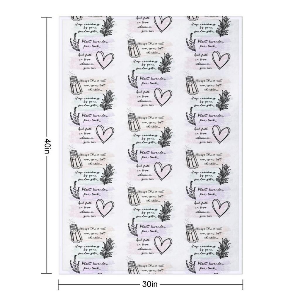 Always Throw Spilled Salt Practical Magic Inspirit Quote Throw Blanket Moving Summer Winter Beds Manga Blankets