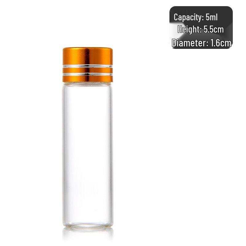 16mm Transparent 3ml Glass Vials for Antrodia Camphorata Drop Pills, Essential Oils, Health Supplements, and Medicine Powder.