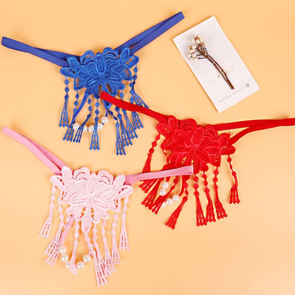 Tassel Lace Flower Panties Thin Belt Transparent T-Pants Spicy Girl Style Mesh Thongs  Anniversary