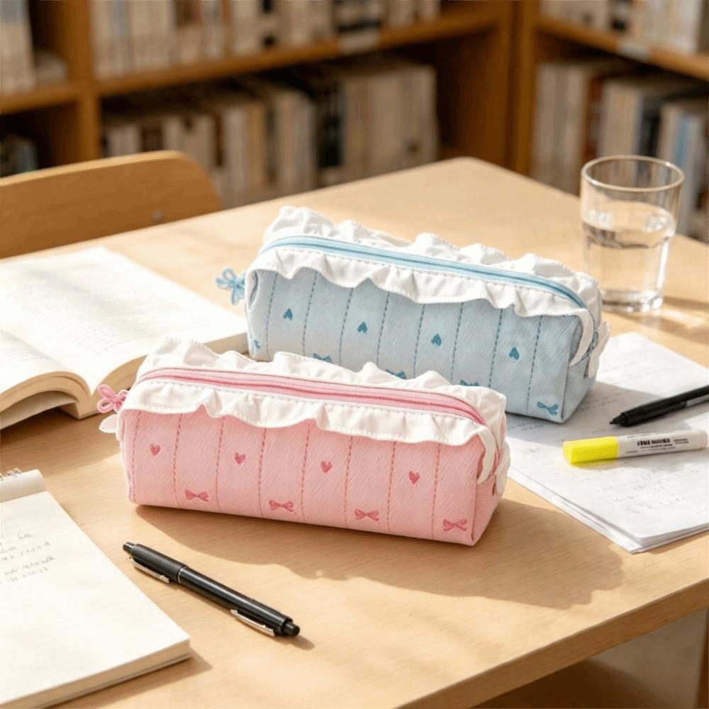 Lace Pencil Case Large Capacity Pencil Pouch Makeup Bag Pen Bag  Girl Gifts