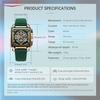 Watch Square Men's Watch Hollow Calendar Business Quartz Watch Student Casual Men's Watch