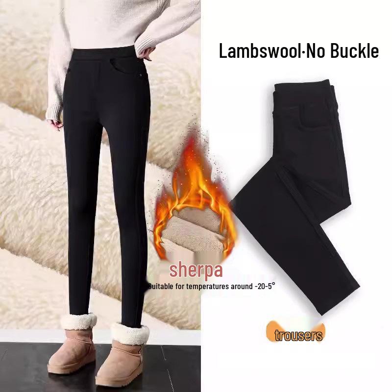 Dicke Baumwoll-Leggings mit Fleece-Futter für Damen – Perfekt für Herbst/Winter, Große Größen erhältlich, Schlankmachender Schnitt, Bequem und Warm