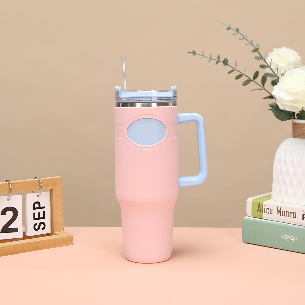 Husă de protecție din silicon pentru pahar Stanley de 40oz, corp complet, manșon antiderapant din cauciuc, manșon anti-zgârieturi pentru sticlă