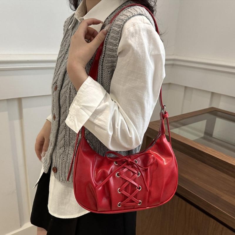 Shoulder Bag for Women Pu Leather Slings Bag Handbag Retro Clutch Purse with Zipper Closure for Evening Party Daily