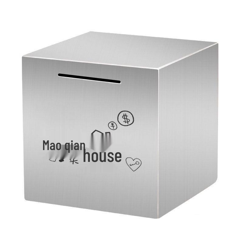 

Небьющаяся копилка из нержавеющей стали для мальчиков и девочек - Идеально подходит для подарков на День защиты детей или день рождения Small 12x12CM [Holds 50,000]