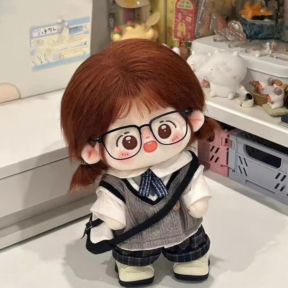 1 set School Uniform Cotton Doll's Clothes Knitted Vest Plush Doll Clothes  20cm Cotton Doll