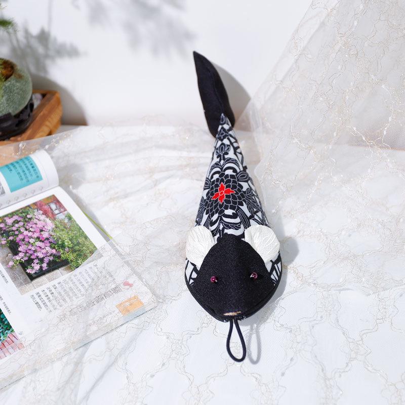 Creative Koi Fish Pen Bag - High-Value Japanese Fabric Stationery Holder, Forest Style