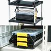 E-Supply Tool Box, 3-Tier, Divided, with Handle, Resin, Small Item Storage, Screws, Parts, EEX-TBX01