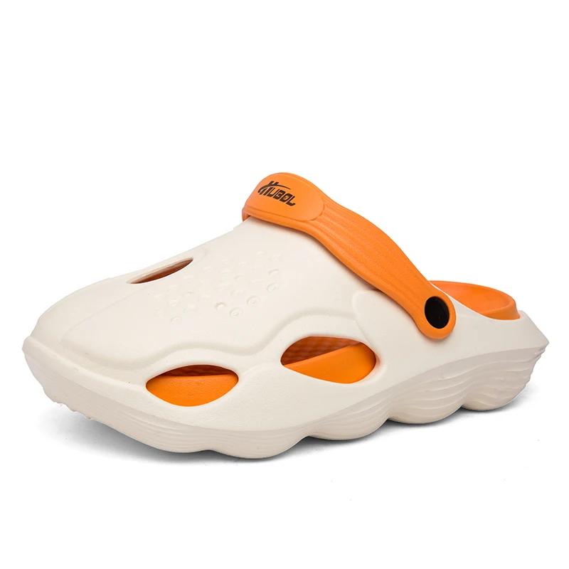 Modische Wassersandalen für Herren Weiche Bequeme Dicke Sohle Sandalen Strandschuhe Abriebfest Innen- und Außenbereich Badezimmer Unisex Herren