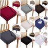 Solid Color Elastic Seat Protectors Waterproof Chair Cushion Cover Restaurant