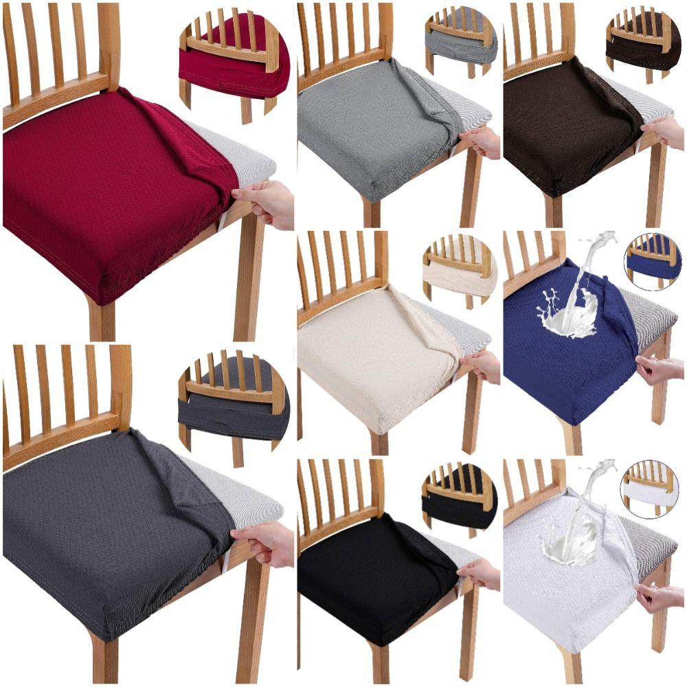 Waterproof Chair Seat Cover Solid Color Anti-dirty Chair Slipcover  Four Season
