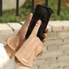 Women Warm Suede Touch Screen Driving Gloves Men Cold Plus Velvet Thick Fingerless Flip Cycling Mittens Autumn Winter Solid