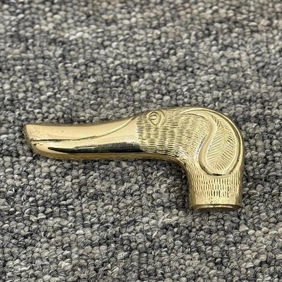 Bengala de Madeira Bengala de Madeira Com Cabo de Design Único em Latão Para Idosos