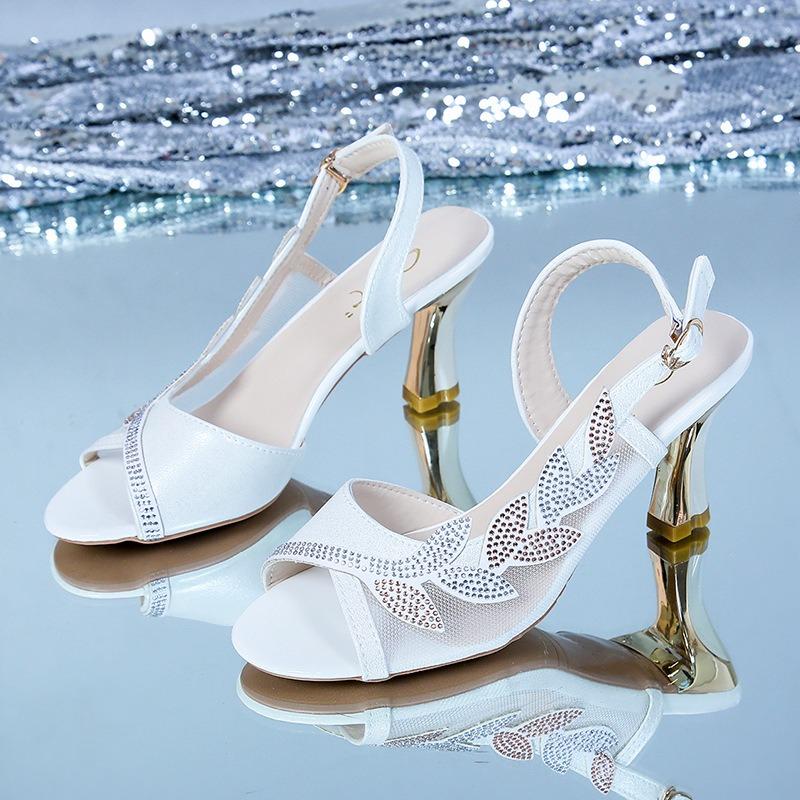 New High-heeled Women's Sequined Sandals with Elegant Style