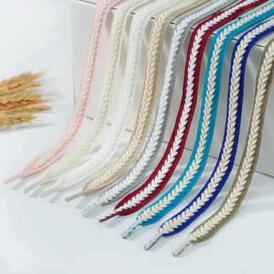 1Pair Brand Cotton Laces for Shoes Wheat Shoelaces 1.5cm Widen Sneakers Flat Shoelace 100/120/140/160CM Rope Shoelaces