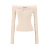 Spicy Lace Off-Shoulder Crop Top: Women's One-Shoulder Long-Sleeve, Waist-Cinching, Sexy Style.