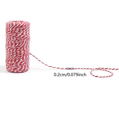 100M/Roll Cotton Cord Baker Twine Colorful Cotton Twine Macrame Cords String DIY Christmas Gifts Packing Home Textile Decoration