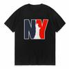 NewYork Print TShirt Fashion Breathable Summer Tshirt Short Sleeve for Gym Marathon Basketball Exercise O Neck Tees Casual Tee