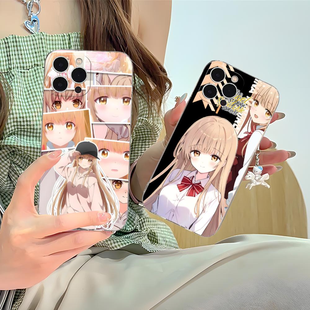 Angel Mahiru Shina Anime Phone Case for iPhone 16 15 14 13 12 11 X XR XS Pro Max Plus Mini Clear Transparent Luxury Cover Pretty