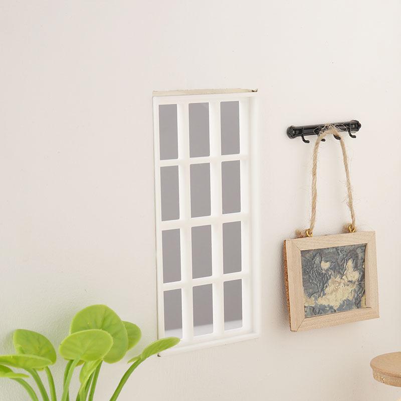 1/12 Dollhouse Simulation Wood Window Frame Model Miniature Furniture Decoration Dolls House Micro Scene Accessories