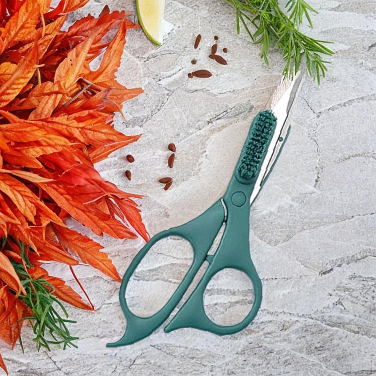 

Seafood Scissors Lobster Fish Prawn Peeler Kitchen Stainless Steel Shears Food зелений
