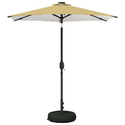 Garden Umbrella with LED Lights and Base 230 X 230 Cm