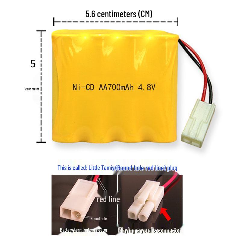 Rechargeable Battery Pack for Remote Control Toy Cars - 3.6V, 4.8V, 6V, 700mAh - Toy Accessories