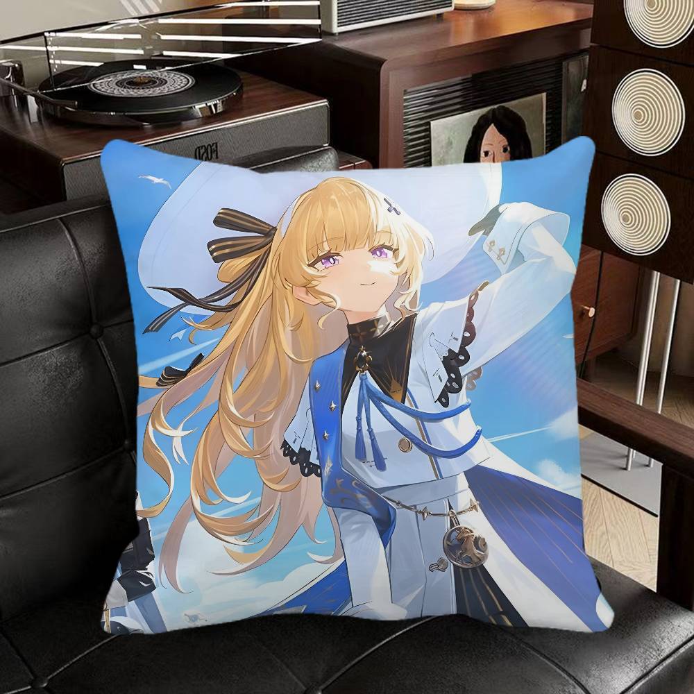 Phoebe Wuthering Waves Game Pillow Case Square Pillow Bedroom Sofa Leisure Comfort Cushion Car Home Decoration