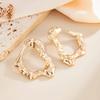 IngeSight.Z Exaggerated Geometric Gold Color Hollow Stud Earring Women New Trendy Irregular Metal Fold Piercing Ear Jewelry Gift